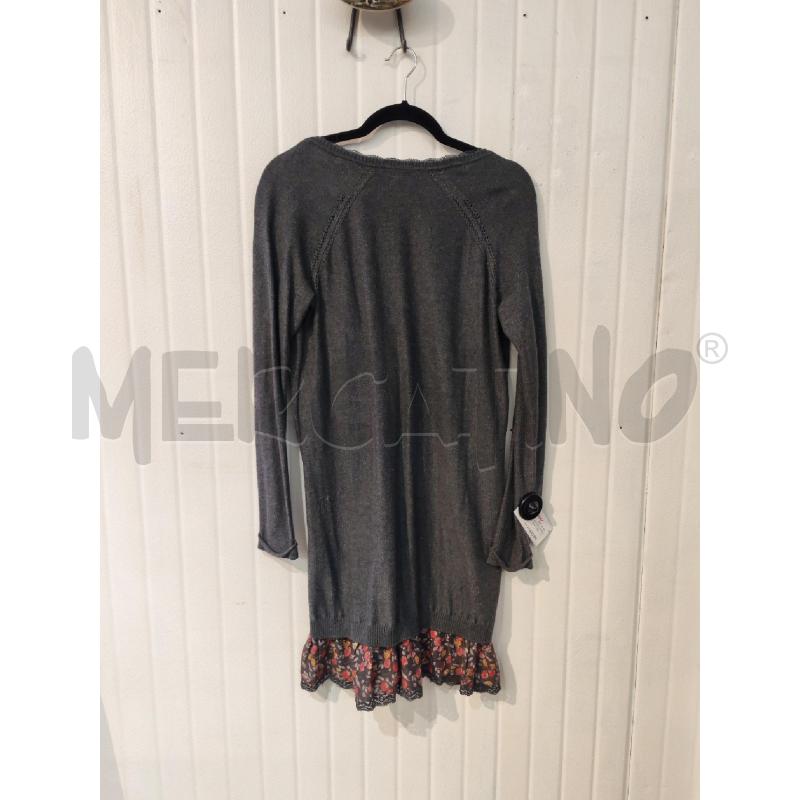MAGLIONE DONNA PEPE JEANS GRIGIO CON SOTTOVESTE FIORI  | Mercatino dell'Usato Mestre 4