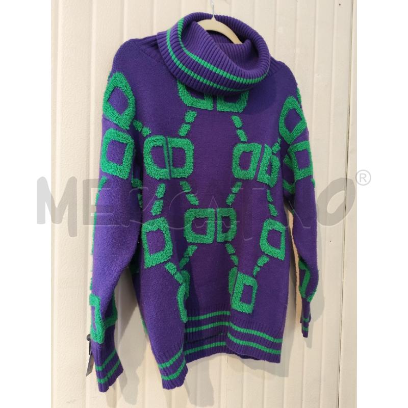 MAGLIONE DONNA SM VIOLA FANTASIA VERDE | Mercatino dell'Usato Mestre 2