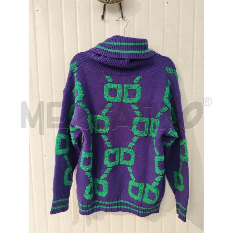 MAGLIONE DONNA SM VIOLA FANTASIA VERDE | Mercatino dell'Usato Mestre 3