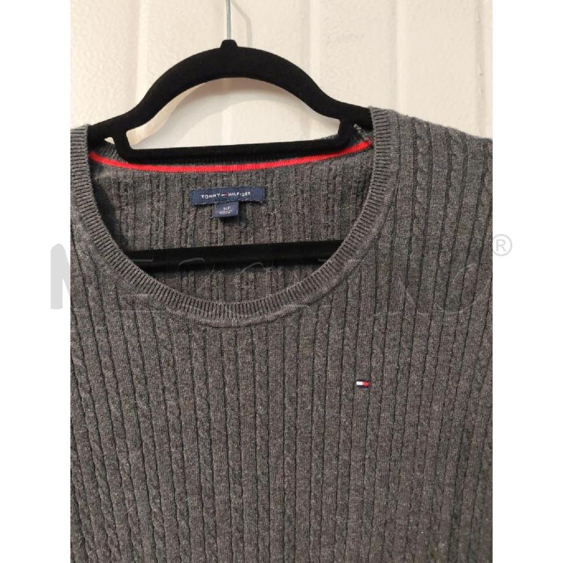 MAGLIONE DONNA TOMMY HILFIGER GRIGIO INTRECCIATO | Mercatino dell'Usato Mestre 2
