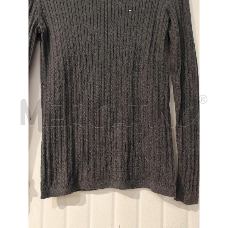 MAGLIONE DONNA TOMMY HILFIGER GRIGIO INTRECCIATO | Mercatino dell'Usato Mestre 4