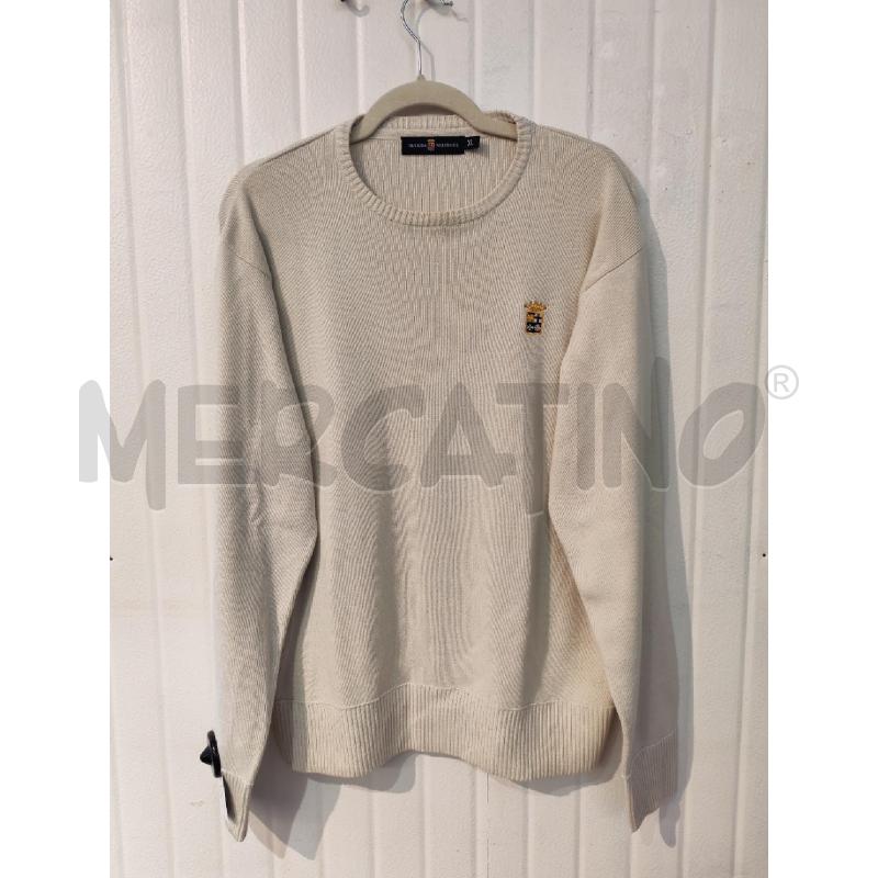 MAGLIONE UOMO MARINA MILITARE BIANCO  | Mercatino dell'Usato Mestre 1