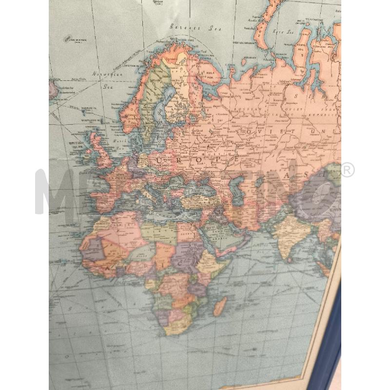 MAPPA PLANISFERO 1941 | Mercatino dell'Usato Mestre 3