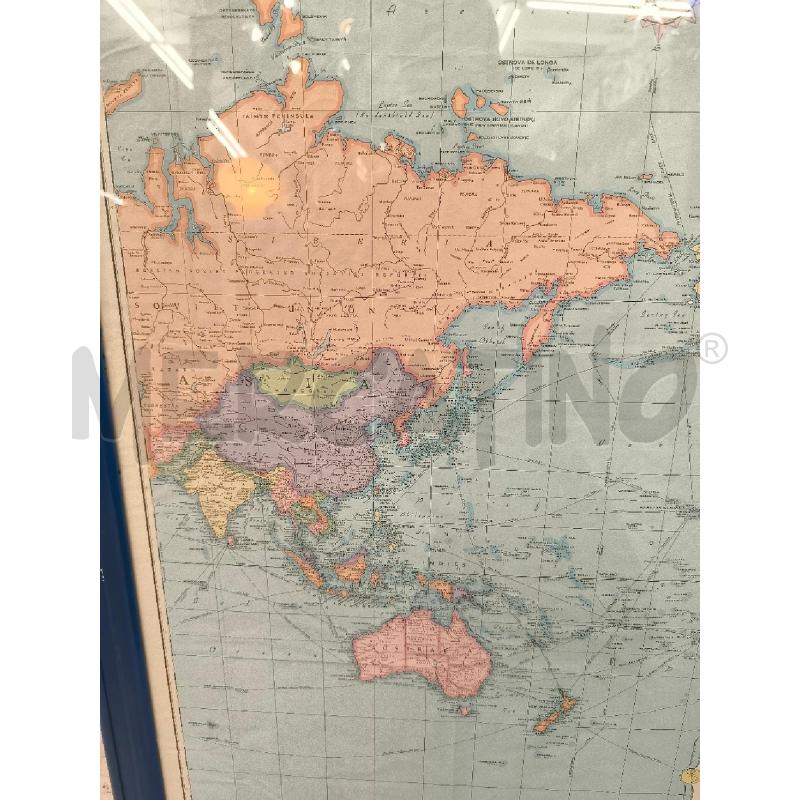 MAPPA PLANISFERO 1941 | Mercatino dell'Usato Mestre 4