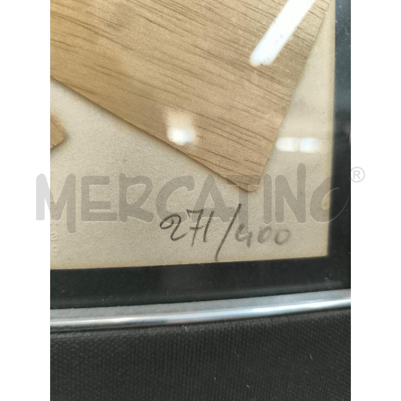 MULTIPLO IN LEGNO IN CORNICE MARIO CEROLI LA BIENNALE DI VENEZIA 1969 | Mercatino dell'Usato Mestre 3
