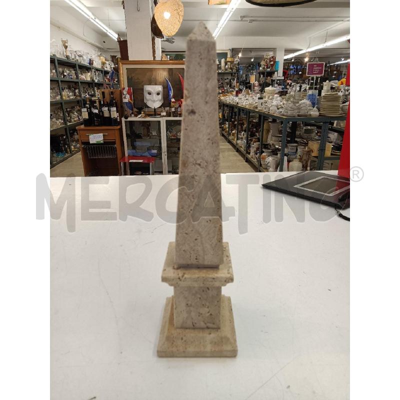 OBELISCO TRAVERTINO 23 CM. | Mercatino dell'Usato Mestre 1