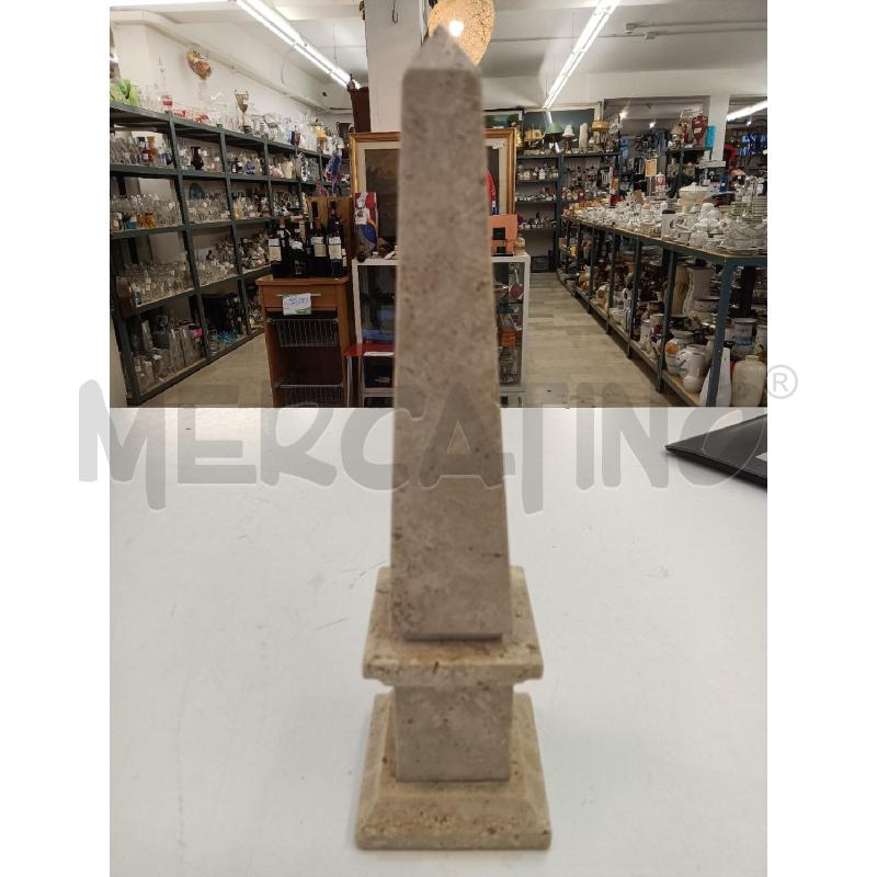 OBELISCO TRAVERTINO 23 CM. | Mercatino dell'Usato Mestre 2
