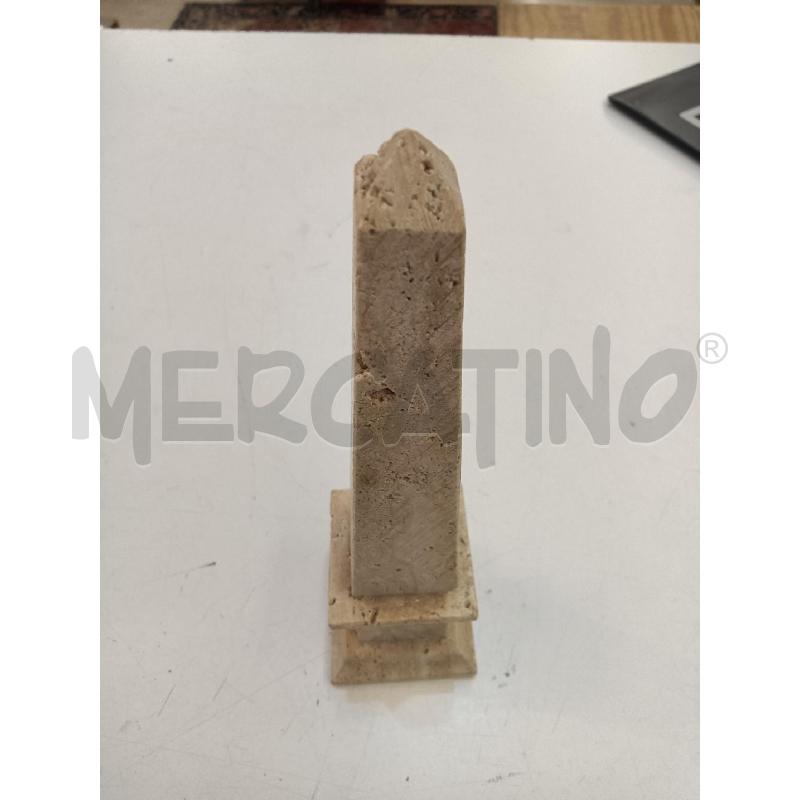 OBELISCO TRAVERTINO 23 CM. | Mercatino dell'Usato Mestre 3