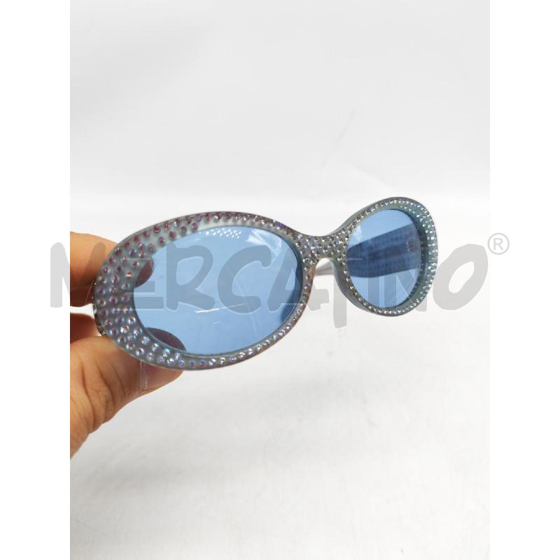 OCCHIALI DONNA SALVATORE FERRAGAMO AZZURRI CON BRILLANTINI | Mercatino dell'Usato Mestre 3
