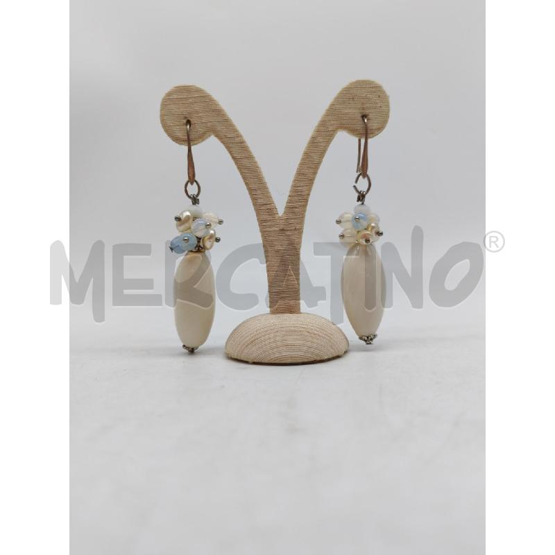 ORECCHINI PERLE DI MURANO BIANCO  | Mercatino dell'Usato Mestre 1