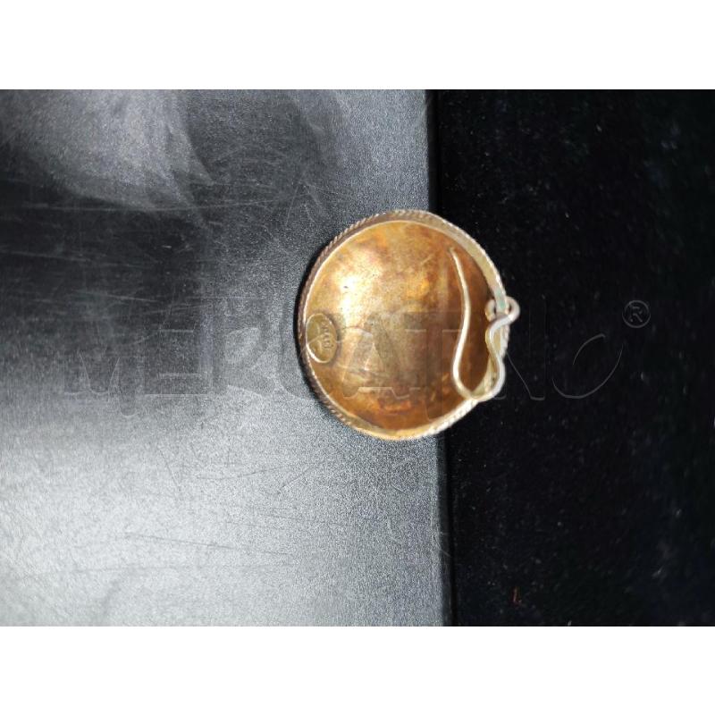 ORECCHINI TONDI LAVORATI PERLINA ARANCIONE CENTRALE | Mercatino dell'Usato Mestre 3