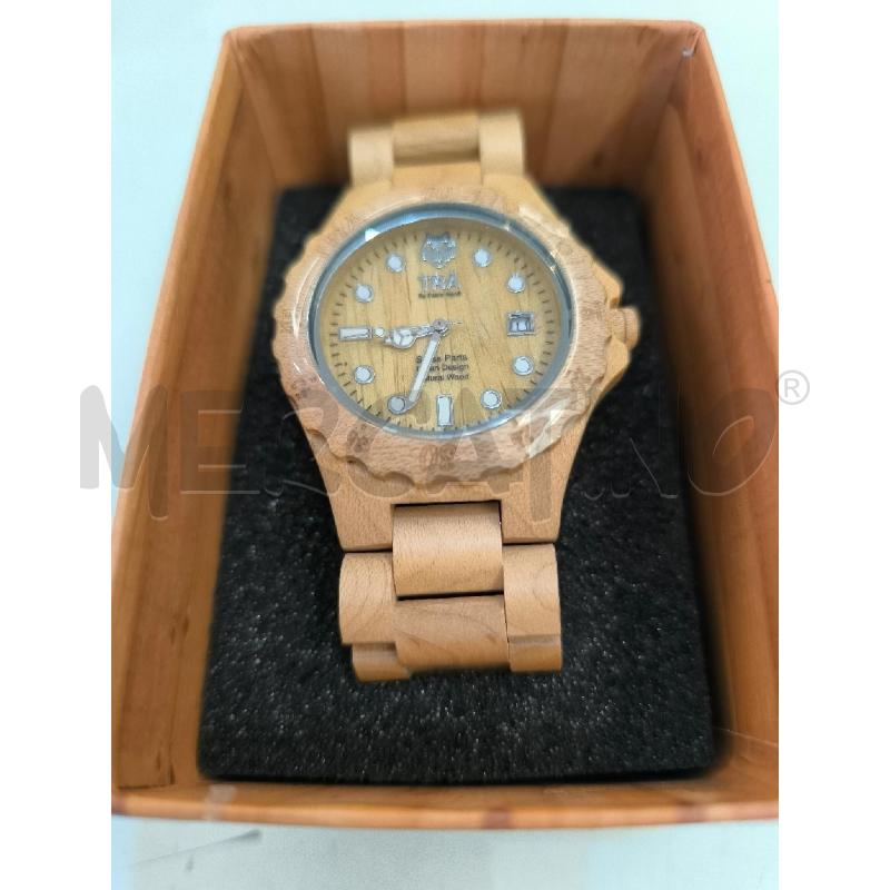 OROLOGIO TRA IN LEGNO MARRONE | Mercatino dell'Usato Mestre 1