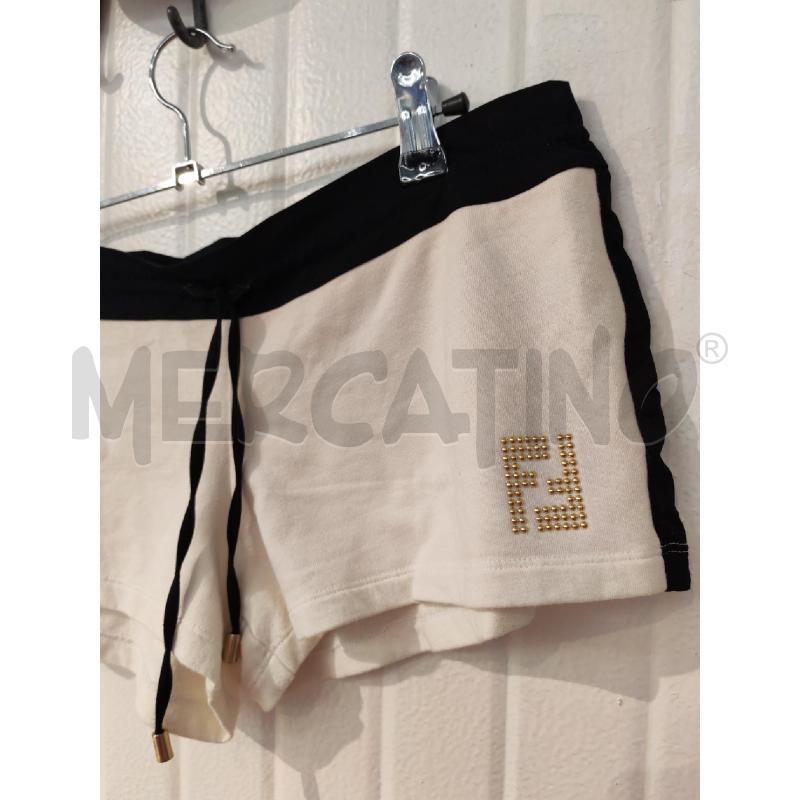 PANTALONCINO DONNA FENDI BIANCO PROFILO NERO | Mercatino dell'Usato Mestre 2