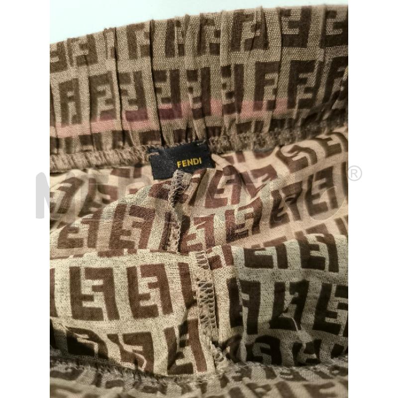 PANTALONCINO DONNA FENDI MARRONE LOGGATO | Mercatino dell'Usato Mestre 3