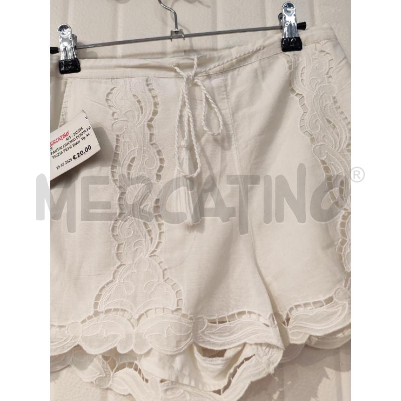 PANTALONCINO DONNA PATRIZIA PEPE BIANCHI CON MERLETTO | Mercatino dell'Usato Mestre 1