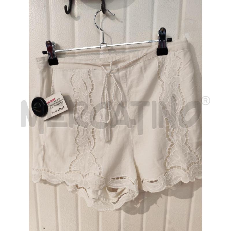 PANTALONCINO DONNA PATRIZIA PEPE BIANCHI CON MERLETTO | Mercatino dell'Usato Mestre 2