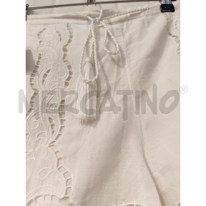 PANTALONCINO DONNA PATRIZIA PEPE BIANCHI CON MERLETTO | Mercatino dell'Usato Mestre 3