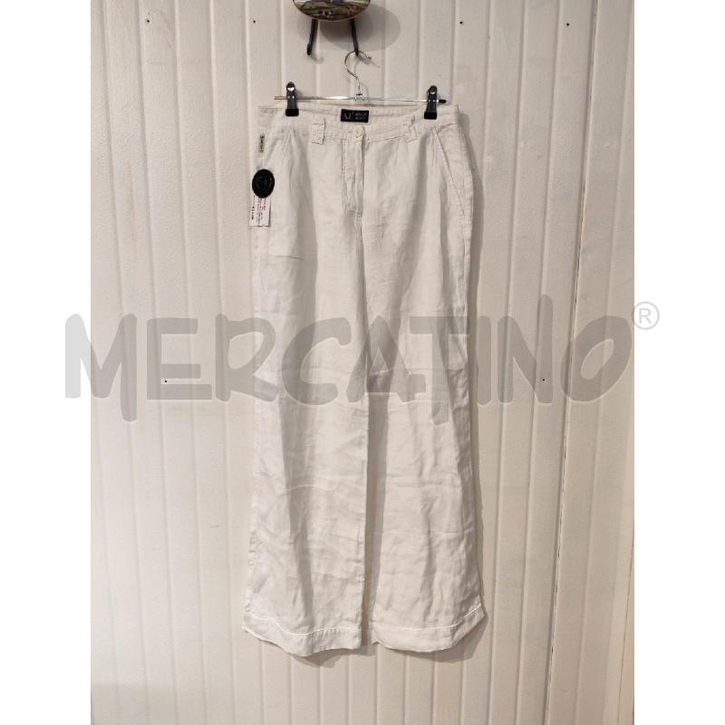 PANTALONE DONNA ARMANI JEANS BIANCO LINO | Mercatino dell'Usato Mestre 1