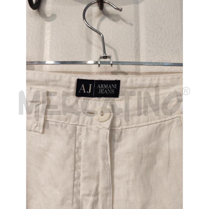 PANTALONE DONNA ARMANI JEANS BIANCO LINO | Mercatino dell'Usato Mestre 2