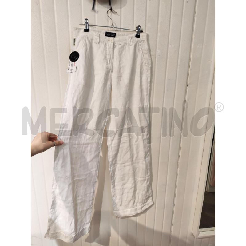 PANTALONE DONNA ARMANI JEANS BIANCO LINO | Mercatino dell'Usato Mestre 4