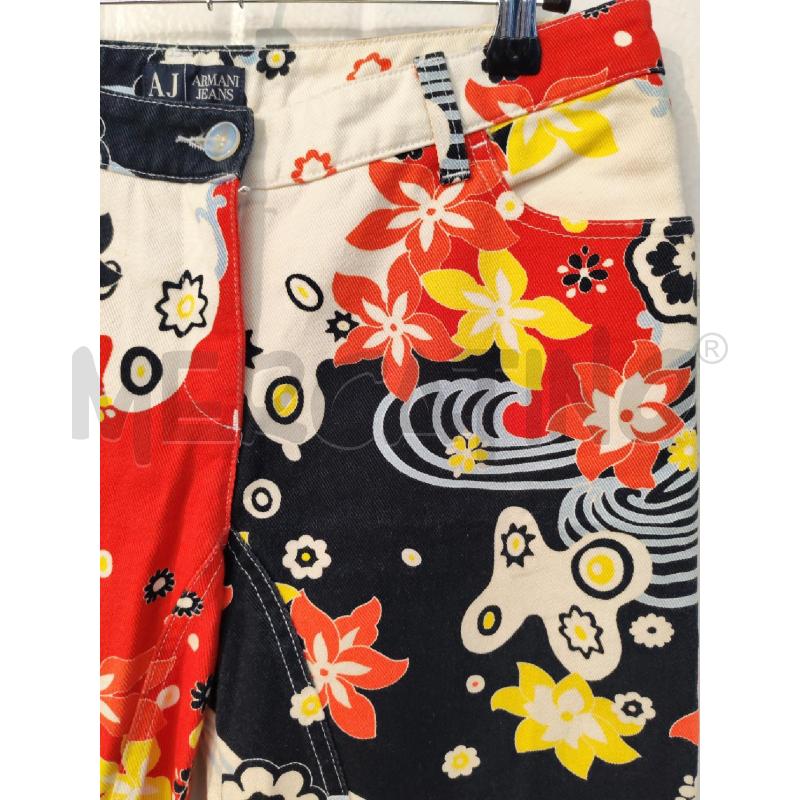 PANTALONE DONNA ARMANI JEANS FANTASIA BLU ROSSO BIANCO | Mercatino dell'Usato Mestre 3