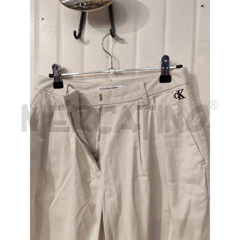 PANTALONE DONNA CALVIN KLEIN BAINCHI LOGHINO NERO | Mercatino dell'Usato Mestre 2