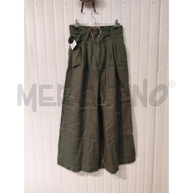PANTALONE DONNA CAROLL VERDI CON CINTURA | Mercatino dell'Usato Mestre 1