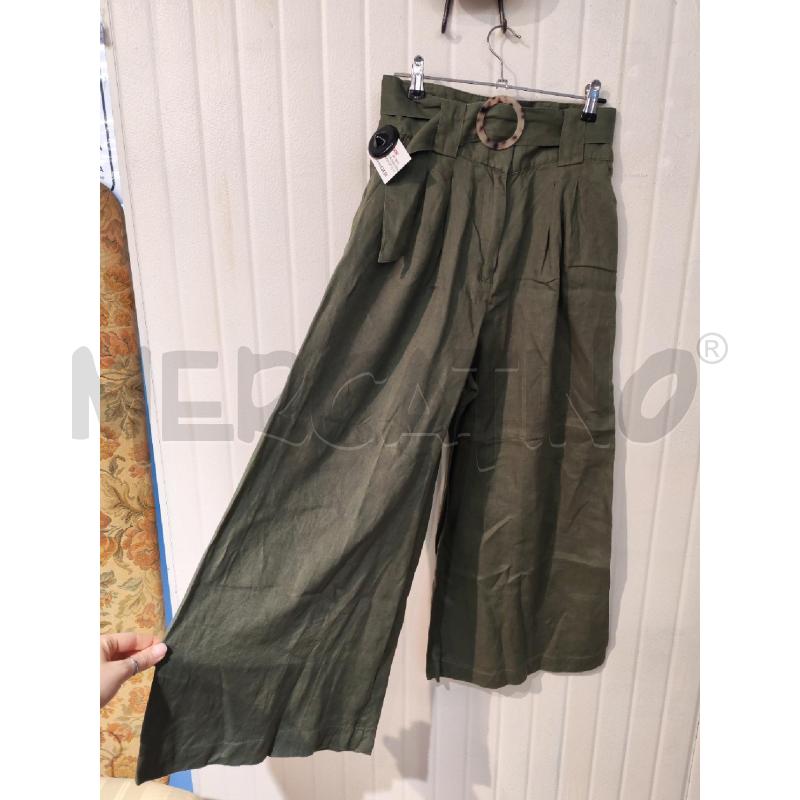 PANTALONE DONNA CAROLL VERDI CON CINTURA | Mercatino dell'Usato Mestre 2