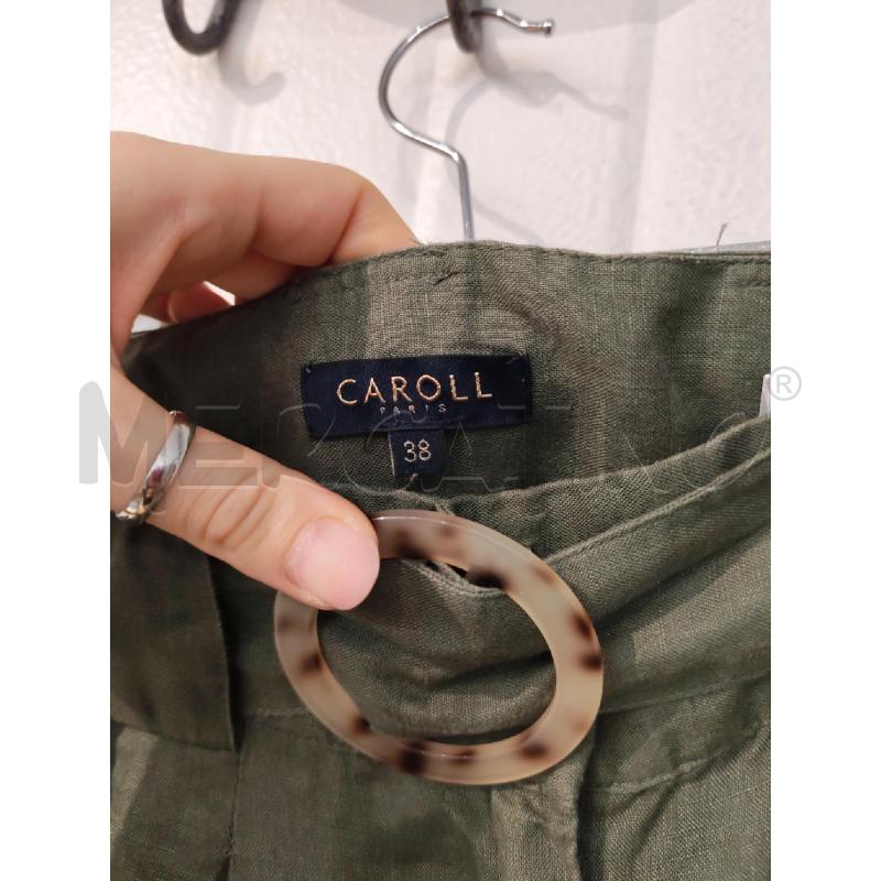 PANTALONE DONNA CAROLL VERDI CON CINTURA | Mercatino dell'Usato Mestre 3