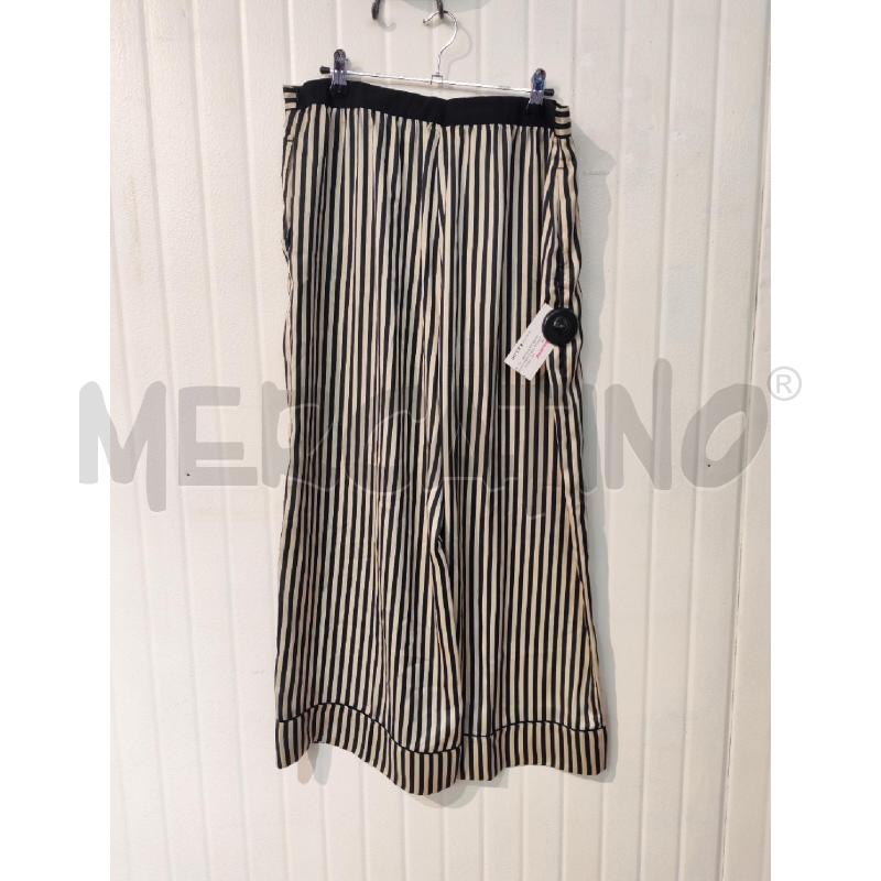 PANTALONE DONNA EMME MARELLA A RIGHE NERE E BEIGE | Mercatino dell'Usato Mestre 3