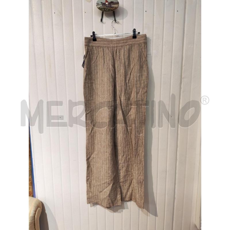 PANTALONE DONNA LUISA SPAGNOLI BEIGE 100% LINO GESSATI | Mercatino dell'Usato Mestre 1