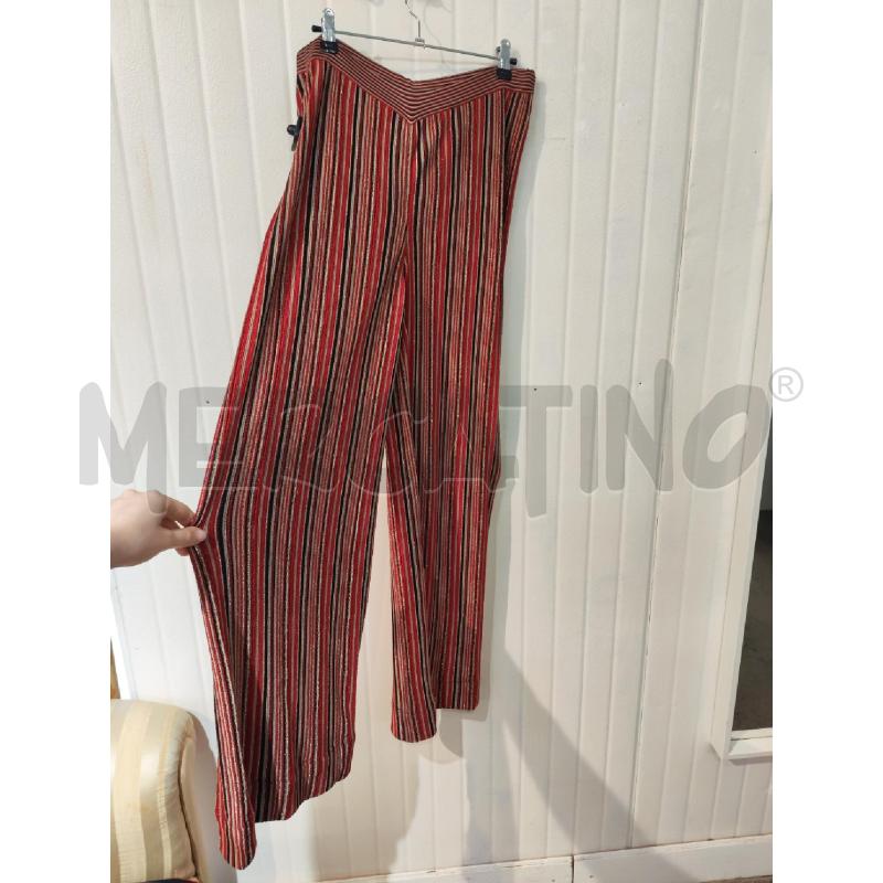 PANTALONE DONNA MALIPARMI A RIGHINE ROSSE E DORATE | Mercatino dell'Usato Mestre 2