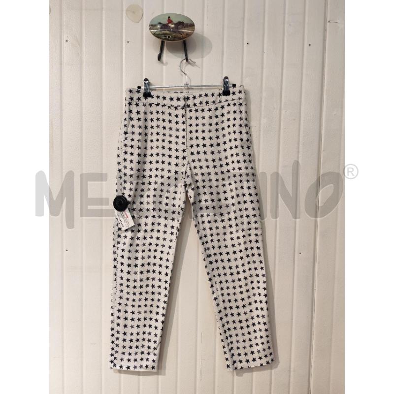 PANTALONE DONNA MAXMARA BIANCHI STELLINE BLU | Mercatino dell'Usato Mestre 1