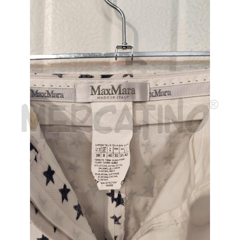 PANTALONE DONNA MAXMARA BIANCHI STELLINE BLU | Mercatino dell'Usato Mestre 3