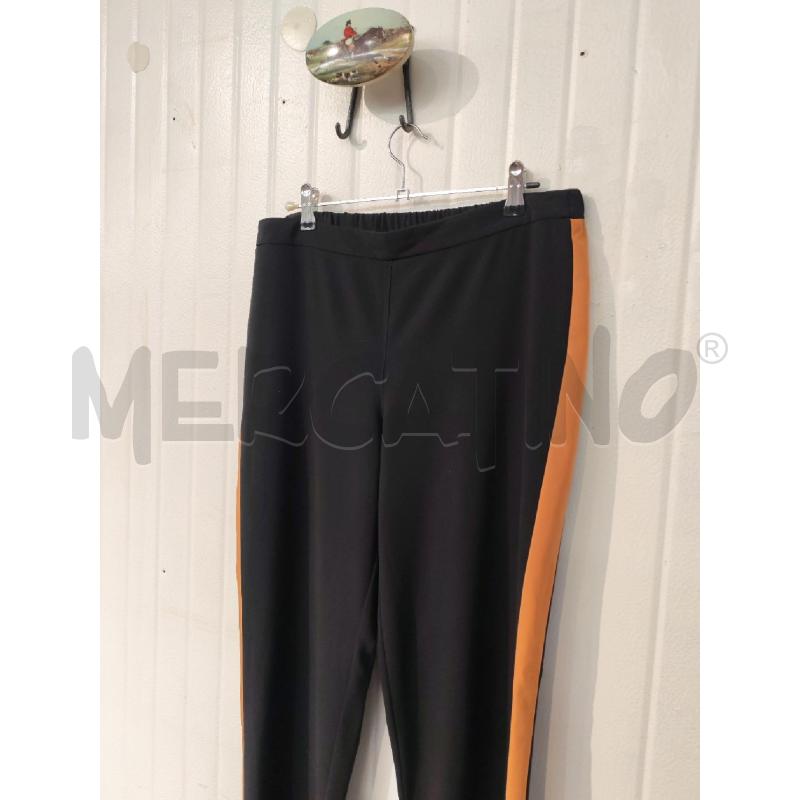 PANTALONE DONNA PATRIZIA PEPE NERI PROFILI MARRONI | Mercatino dell'Usato Mestre 2