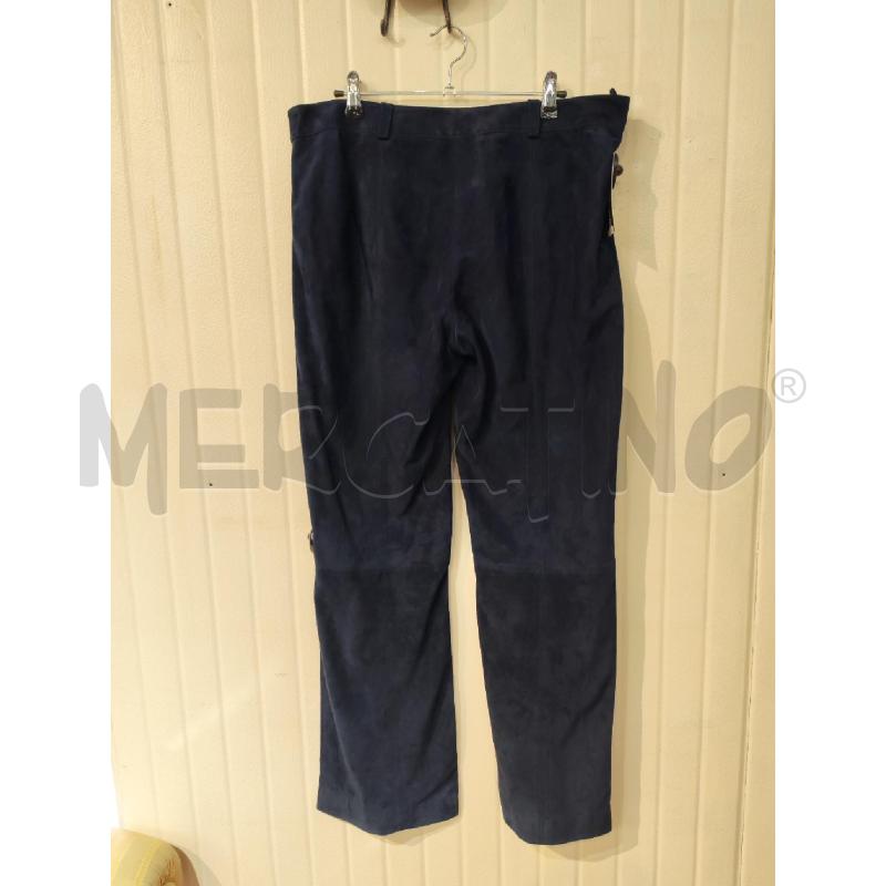PANTALONE DONNA ROBERTA DI CAMERINO VERA PELLE BLU | Mercatino dell'Usato Mestre 4