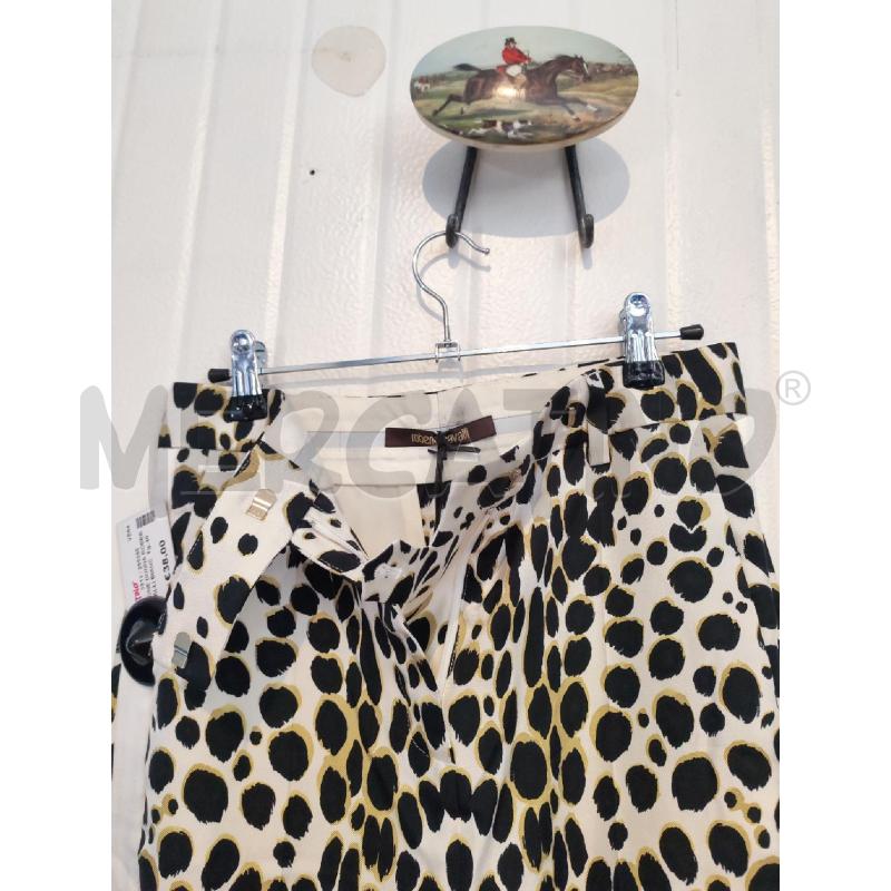 PANTALONE DONNA ROBERTO CAVALLI BIANCO NERO TIPO LEOPARDATO | Mercatino dell'Usato Mestre 2