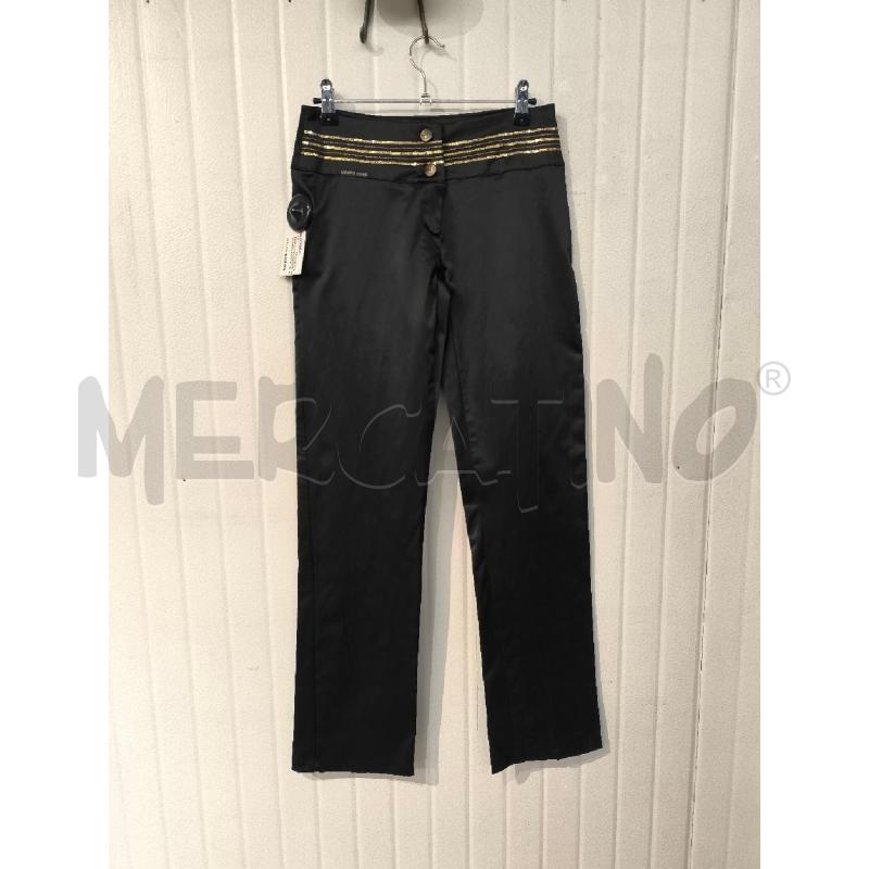 PANTALONE DONNA ROBERTO CAVALLI NERO PAILETTES DORATE | Mercatino dell'Usato Mestre 1