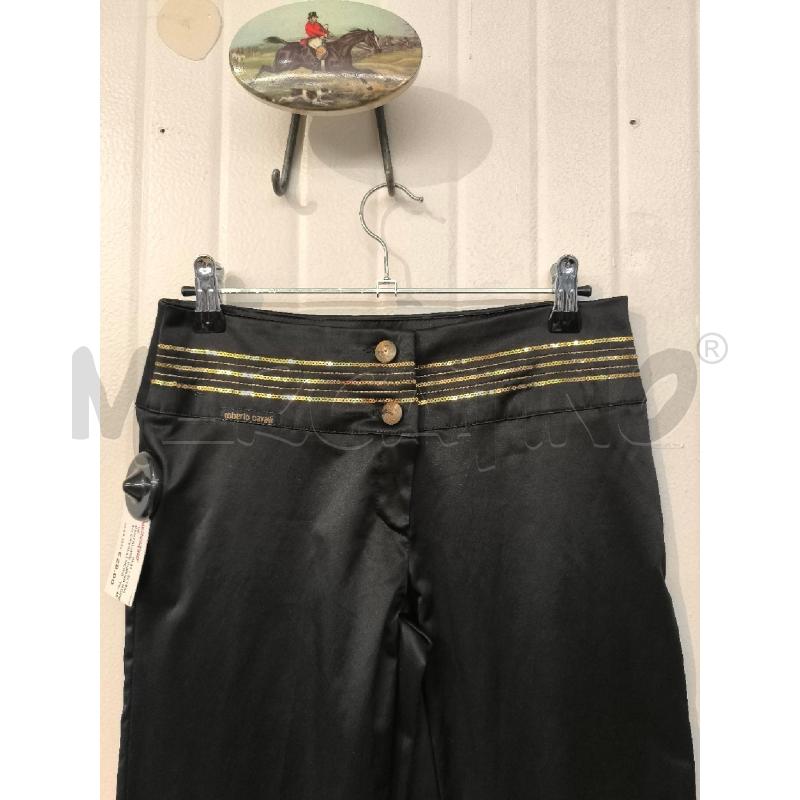 PANTALONE DONNA ROBERTO CAVALLI NERO PAILETTES DORATE | Mercatino dell'Usato Mestre 2