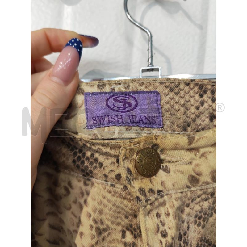 PANTALONE DONNA SWISH JEANS LEOPARDATI BEIGE DORATI | Mercatino dell'Usato Mestre 2