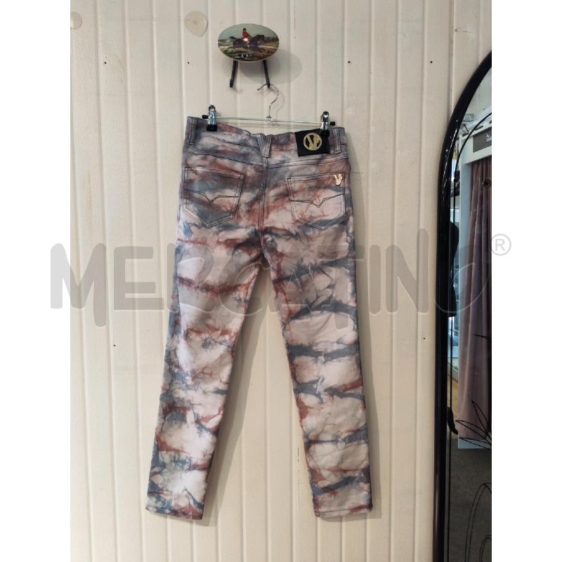 PANTALONE DONNA VERSACE JEANS FANTASIA BLU VIOLA | Mercatino dell'Usato Mestre 3