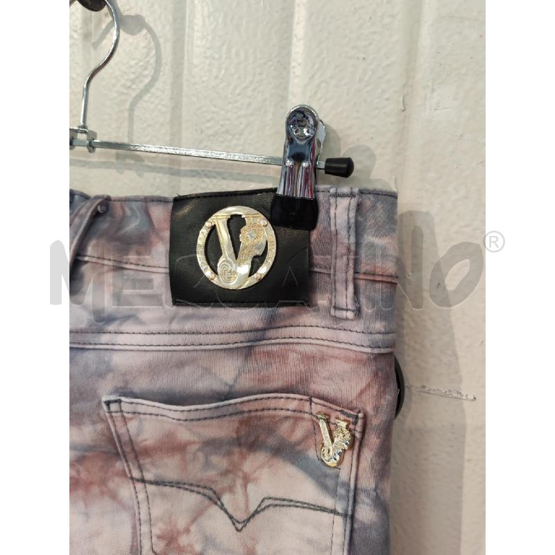 PANTALONE DONNA VERSACE JEANS FANTASIA BLU VIOLA | Mercatino dell'Usato Mestre 4