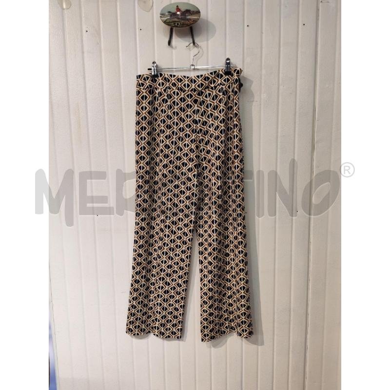 PANTALONE DONNA VIA MASINI 80 CREMA FANTASIA BLU BEIGE | Mercatino dell'Usato Mestre 3