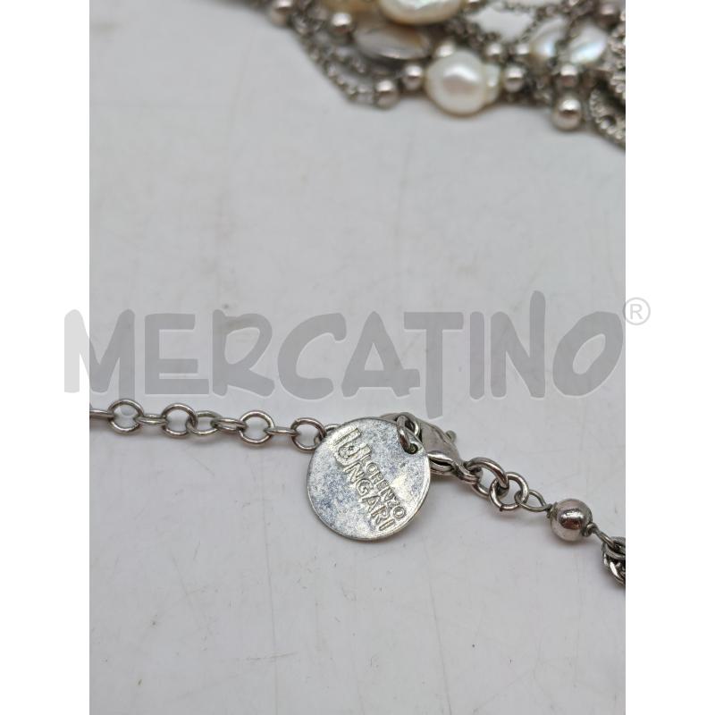 PARURE LORENZO UNGARI ARGENTATA E PERLINE 3 PZ. | Mercatino dell'Usato Mestre 3