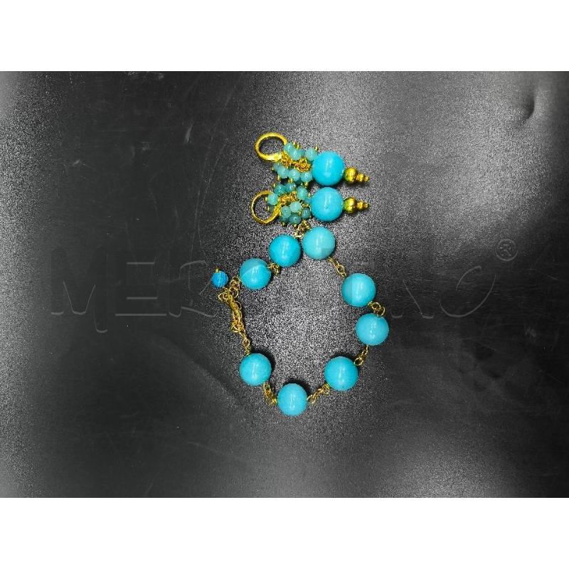 PARURE TURCHESE BRACCIALE ORECCHINI | Mercatino dell'Usato Mestre 1