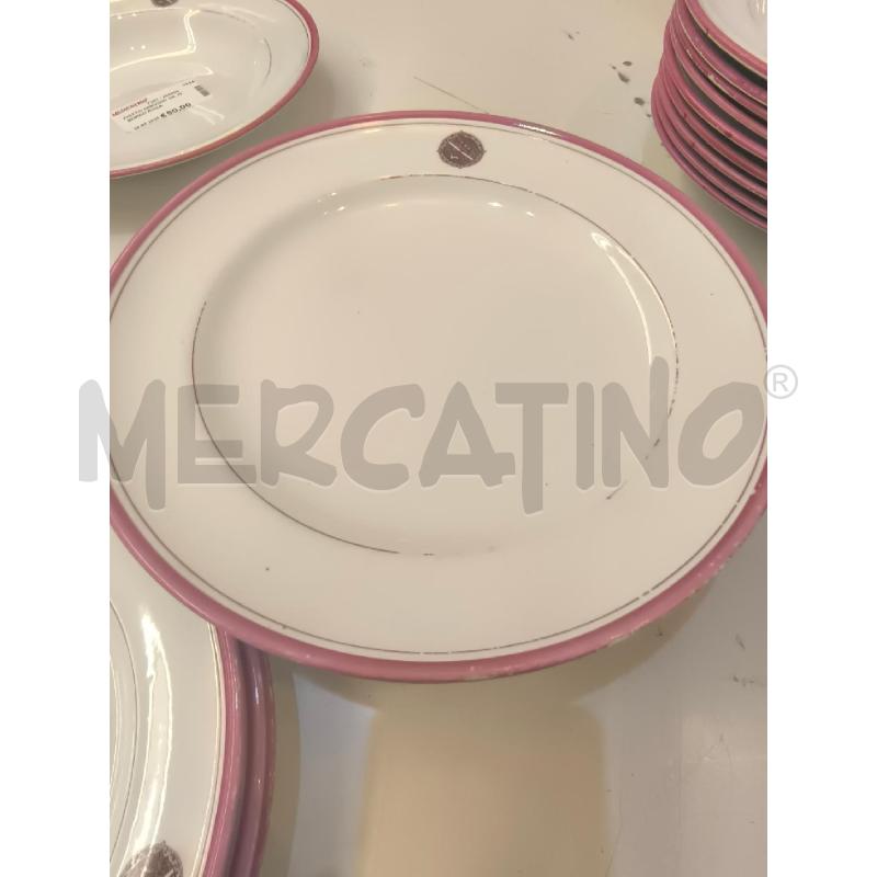 PIATTO SERVIZIO DA 10 BORDO ROSA | Mercatino dell'Usato Mestre 4