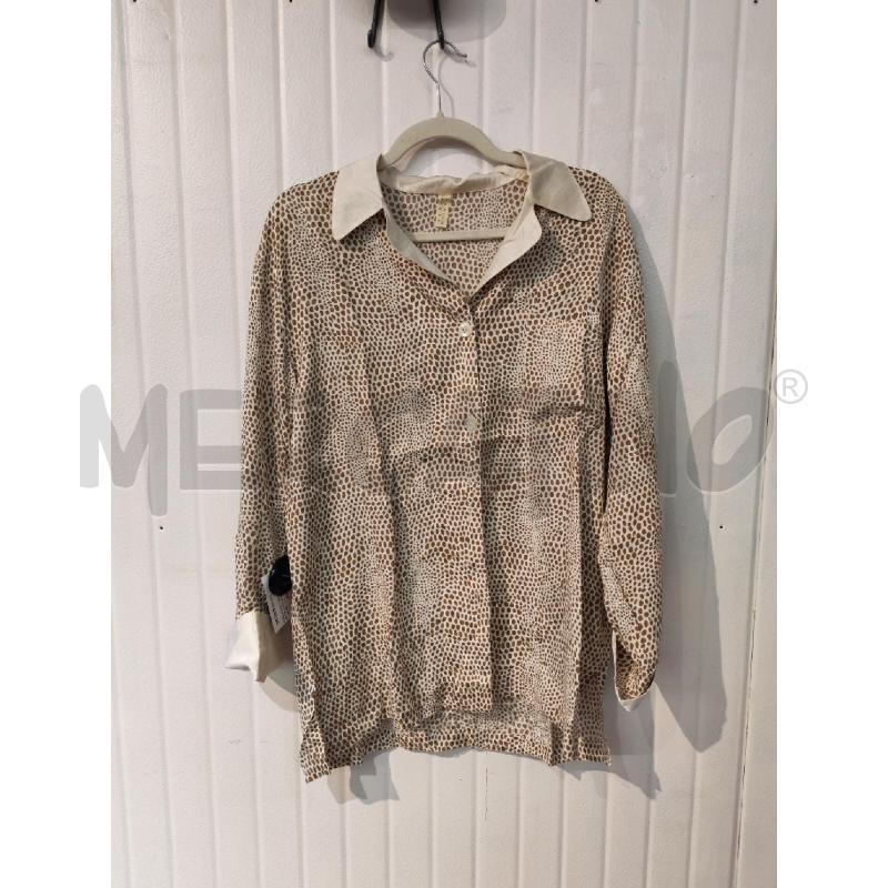 PIGIAMA DONNA PURA SETA BEIGE A MACCHIE MARRONI | Mercatino dell'Usato Mestre 1