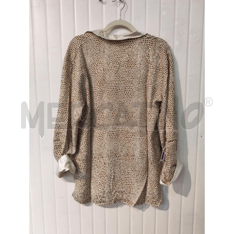 PIGIAMA DONNA PURA SETA BEIGE A MACCHIE MARRONI | Mercatino dell'Usato Mestre 2