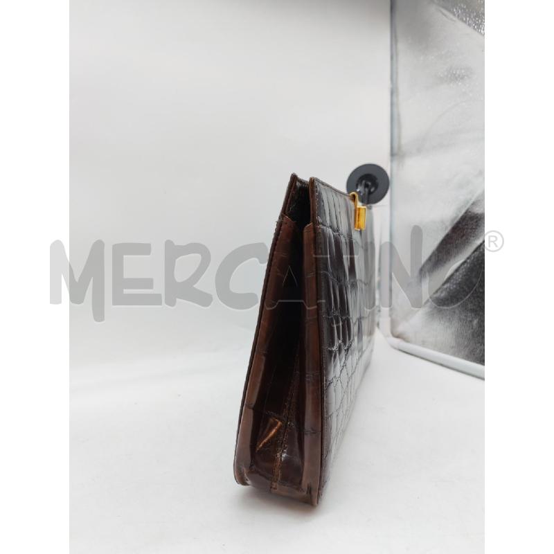 POCHETTE ANTONIO SCEPI MARRONE CHIUSURA DORATA | Mercatino dell'Usato Mestre 2