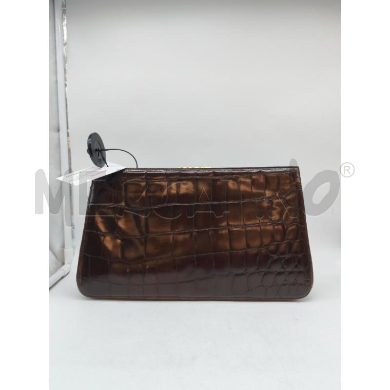 POCHETTE ANTONIO SCEPI MARRONE CHIUSURA DORATA | Mercatino dell'Usato Mestre 3